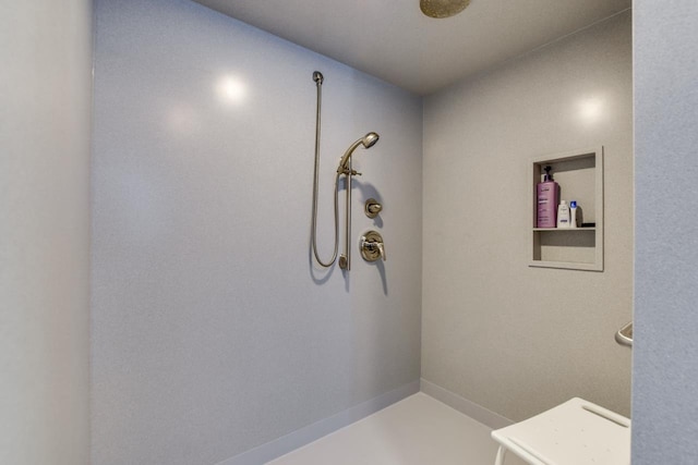 bathroom featuring walk in shower