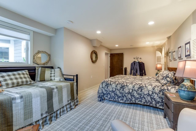 bedroom with carpet