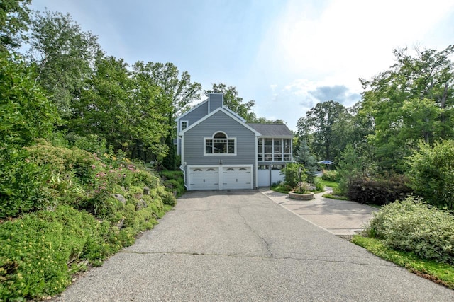 view of front of house featuring a garage