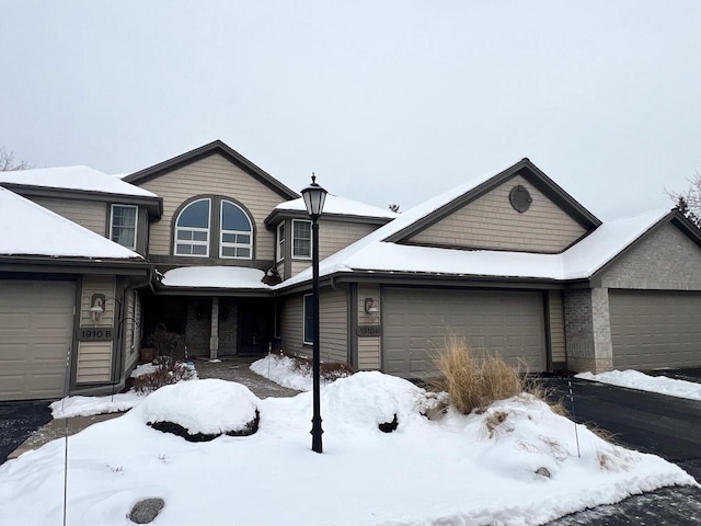 front facade with a garage