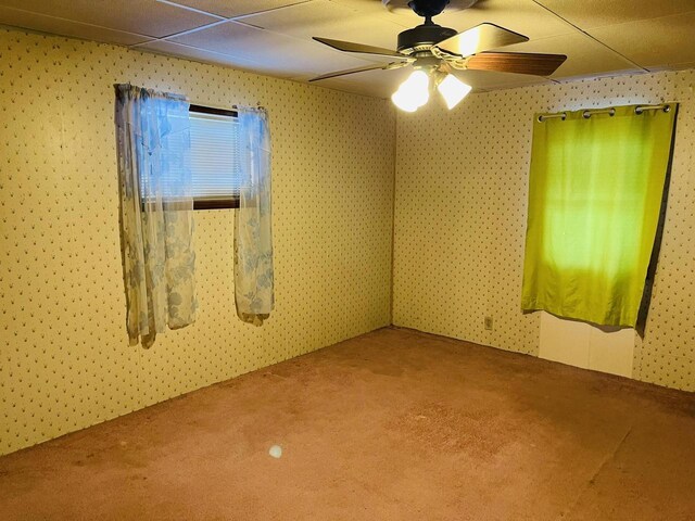 W7679 Oak St, Shiocton, WI 54170 - unfurnished room featuring ceiling fan and carpet