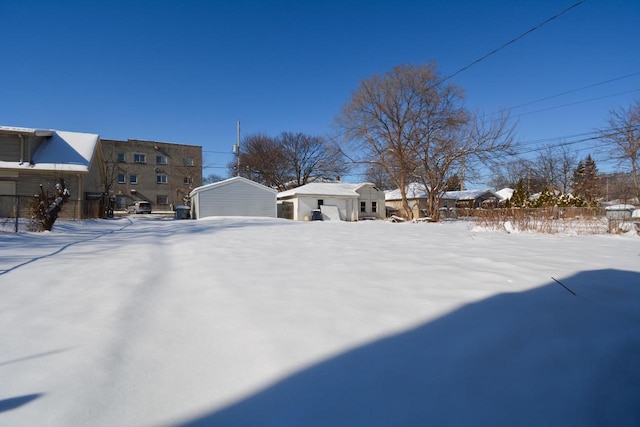 view of snowy yard