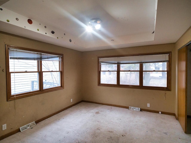 24713 68th St, Salem, WI 53168 - carpeted empty room featuring a tray ceiling