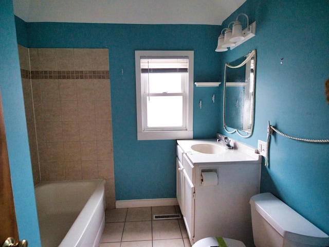 24713 68th St, Salem, WI 53168 - bathroom with vanity, toilet, and tile patterned flooring