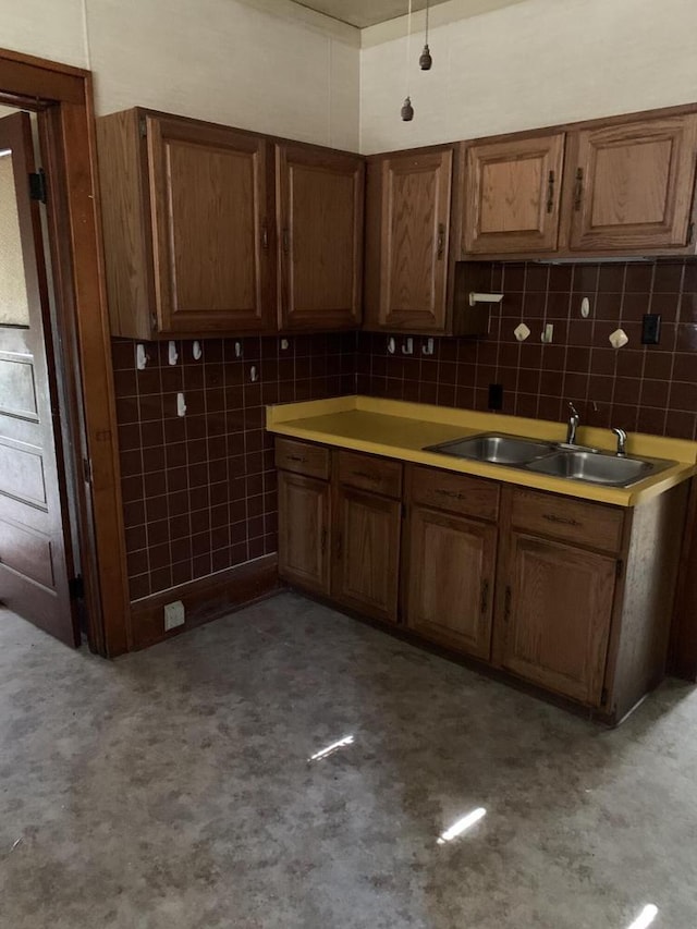 kitchen with sink and backsplash