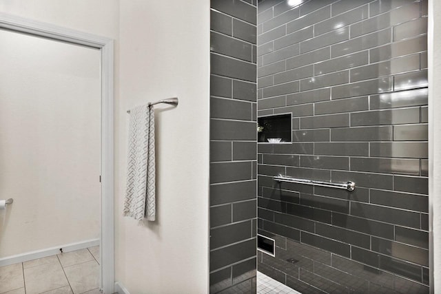 1452 Serenity Ct, Sun Prairie, WI 53590 - full bath with baseboards, a tile shower, and tile patterned floors