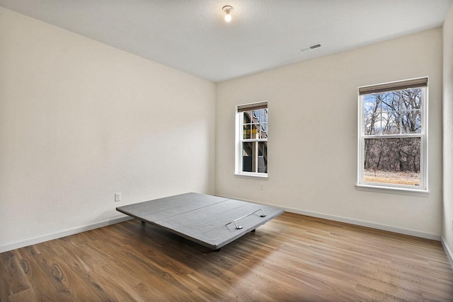 1452 Serenity Ct, Sun Prairie, WI 53590 - unfurnished room with baseboards, a wealth of natural light, and wood finished floors