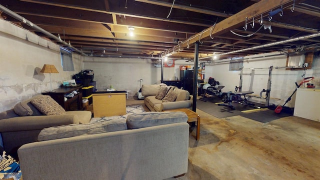 view of basement