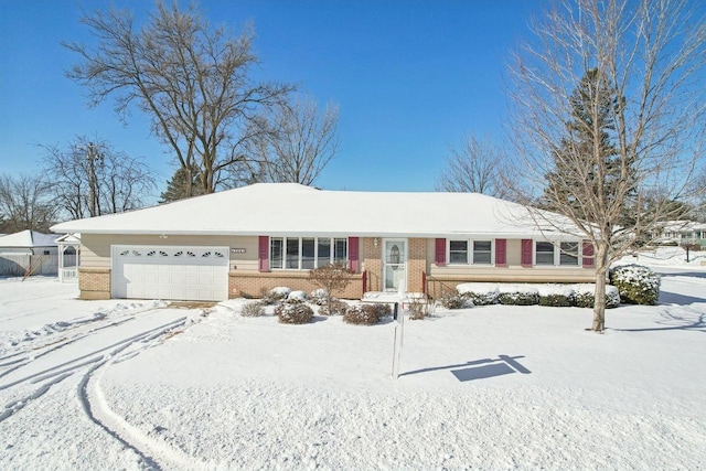 single story home featuring a garage