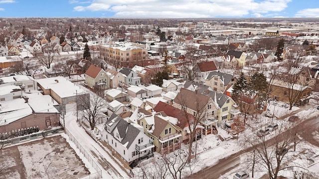 view of snowy aerial view