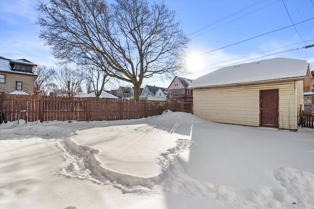 view of snowy yard