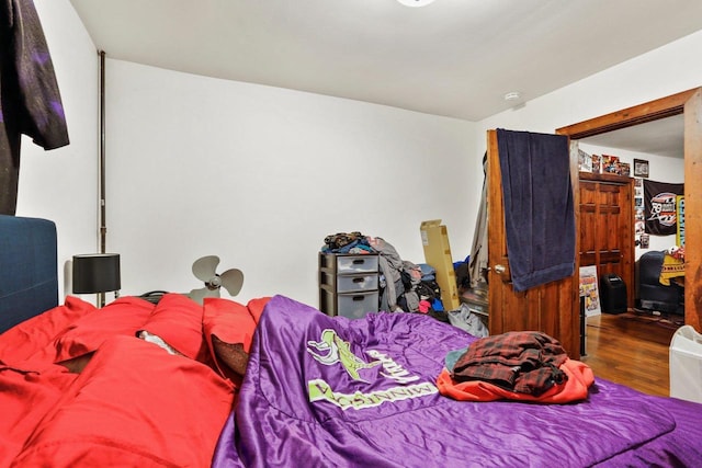 bedroom featuring hardwood / wood-style flooring