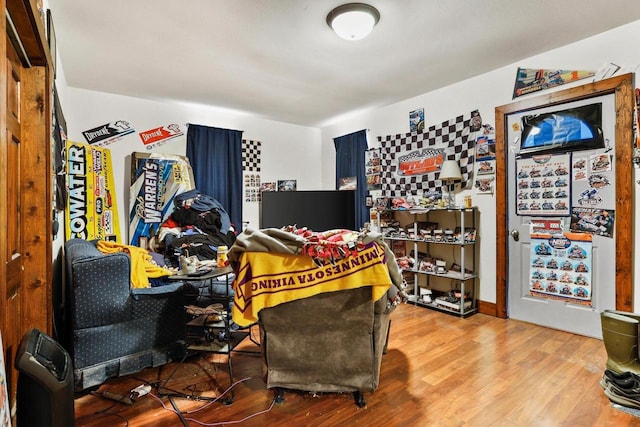 interior space with wood-type flooring