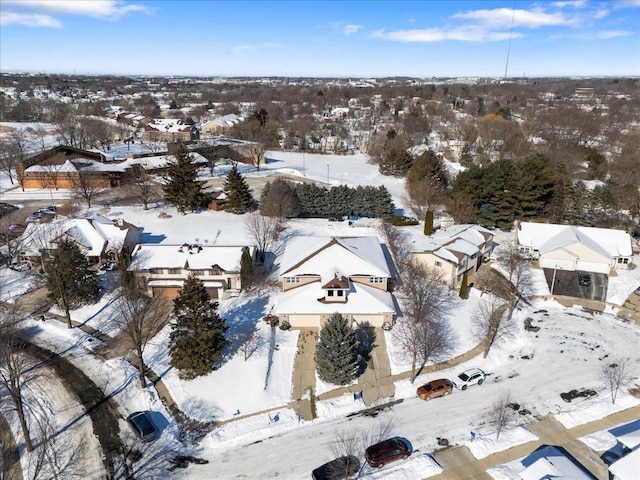 view of snowy aerial view