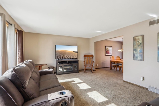 view of carpeted living room