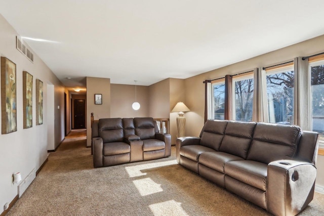 view of carpeted living room