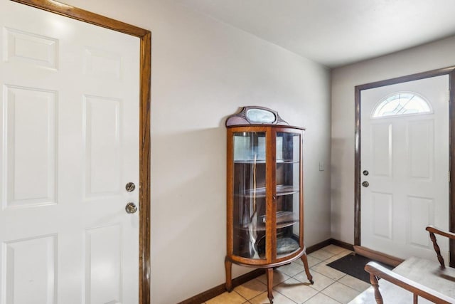 view of tiled foyer