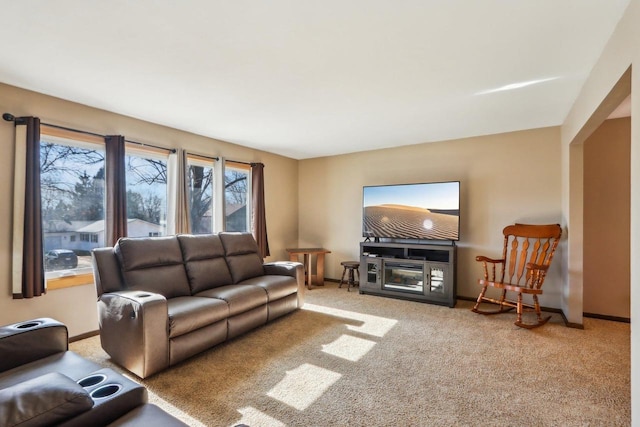 view of carpeted living room