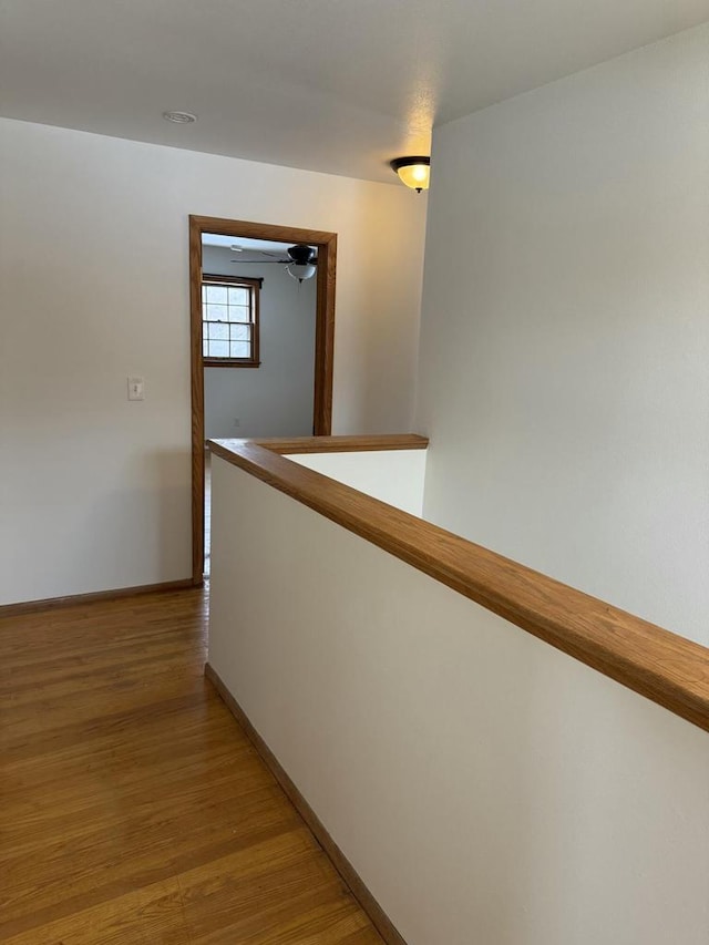 hallway featuring light wood-type flooring