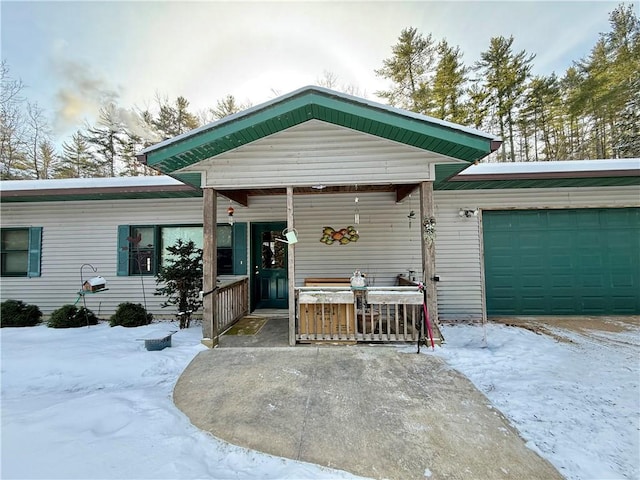 view of front facade with a garage