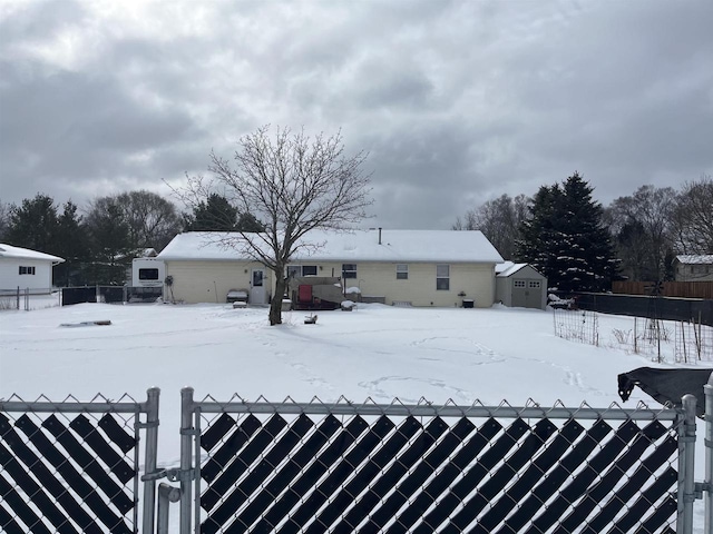 view of snowy yard