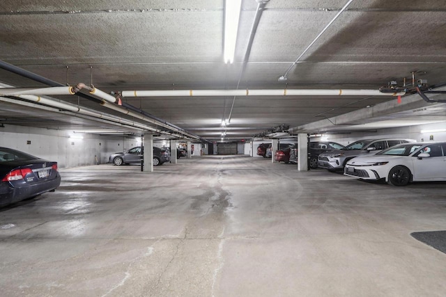 parking deck with a garage door opener