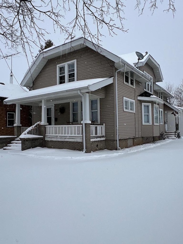 exterior space with a porch