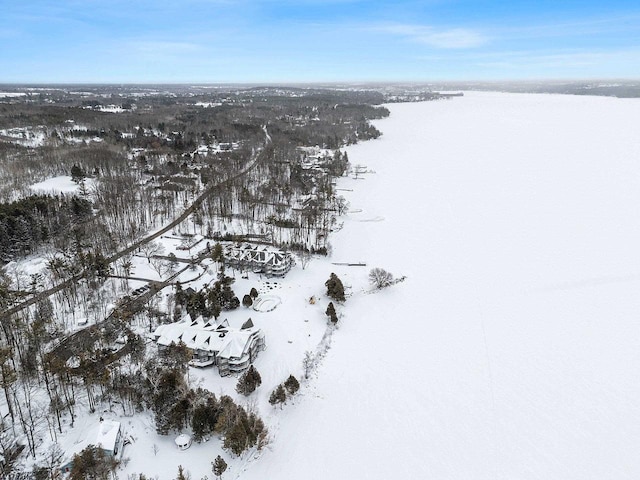 view of snowy aerial view