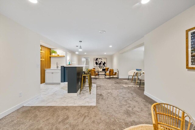 view of carpeted living room