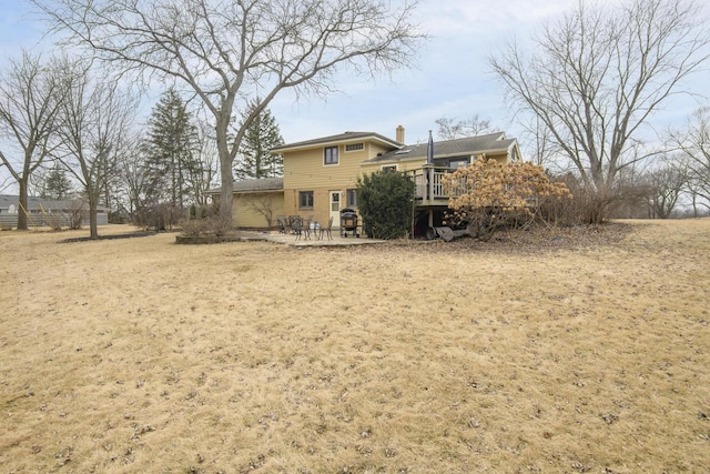 view of yard featuring a deck