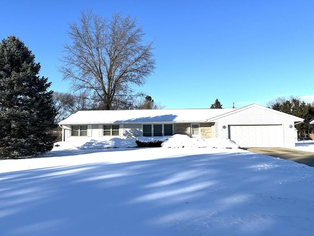 view of front facade with a garage