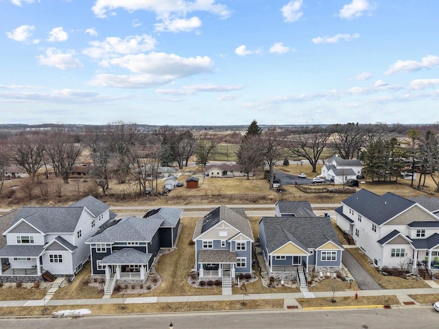 drone / aerial view with a residential view