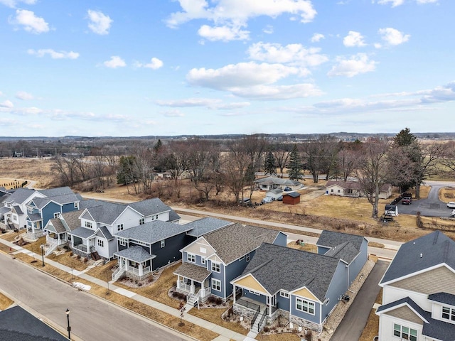 bird's eye view featuring a residential view