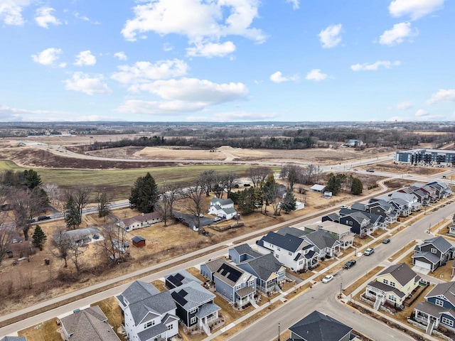 drone / aerial view with a residential view