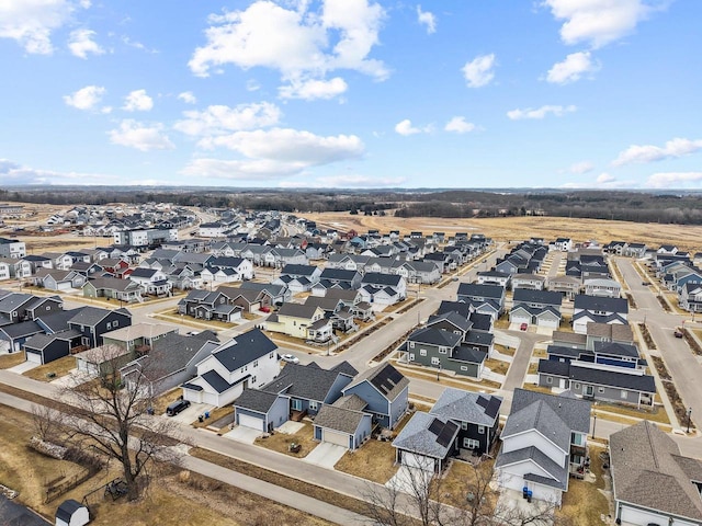 drone / aerial view with a residential view