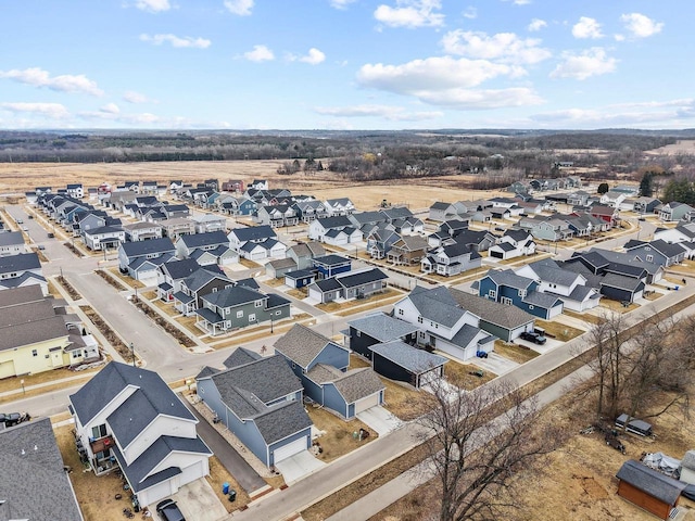 aerial view featuring a residential view