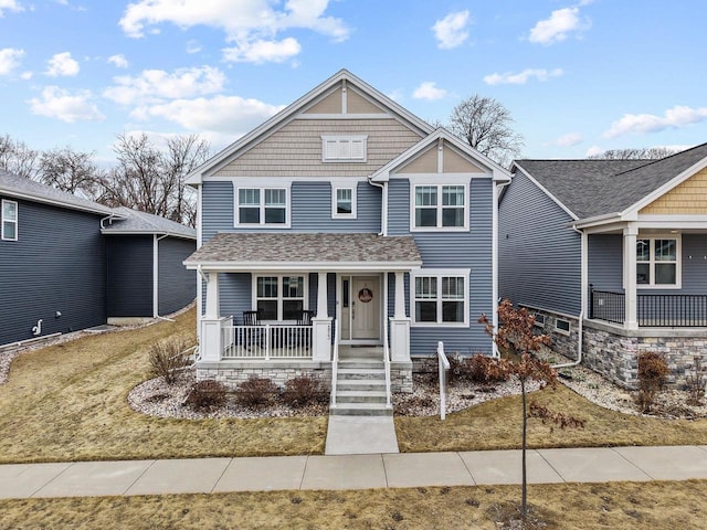 craftsman-style home featuring a porch