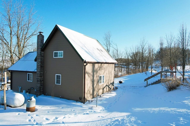 view of snowy exterior