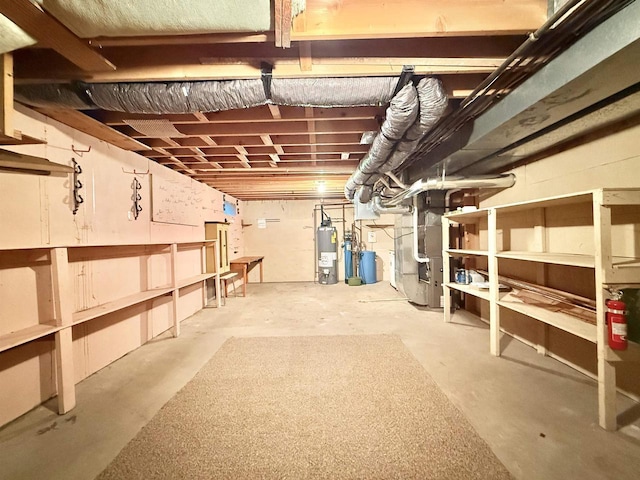 414 S Wisconsin St, Mineral Point, WI 53565 - unfinished basement with water heater and heating unit