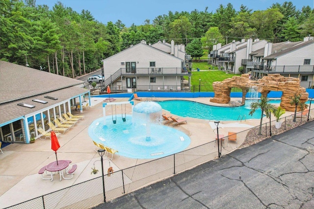 view of pool with a patio