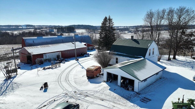 view of snowy aerial view