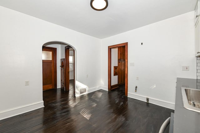 interior space featuring dark hardwood / wood-style flooring