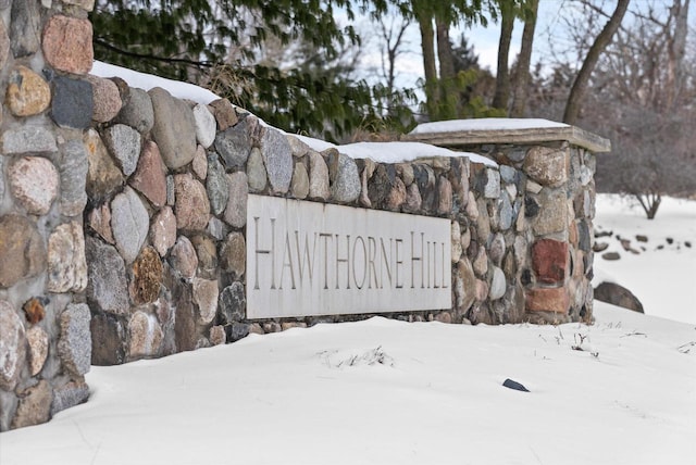 view of community sign