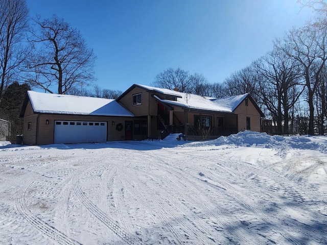 view of front of home with a garage