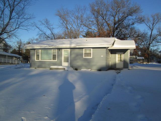 view of single story home