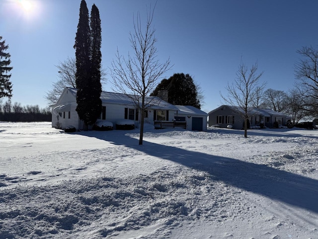 view of single story home