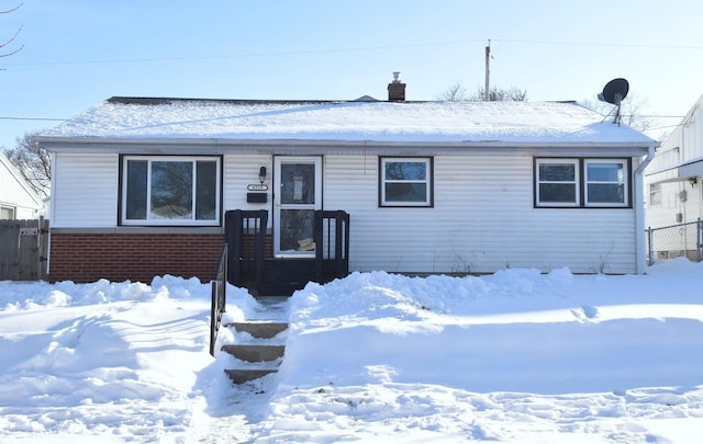 view of ranch-style home