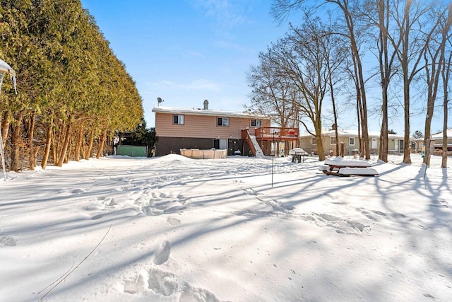 exterior space with a wooden deck