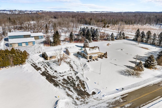 view of snowy aerial view