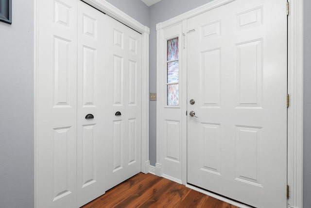 foyer featuring dark hardwood / wood-style flooring